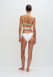 Wrap Triangle Top - Chalk Crinkle - Matteau
